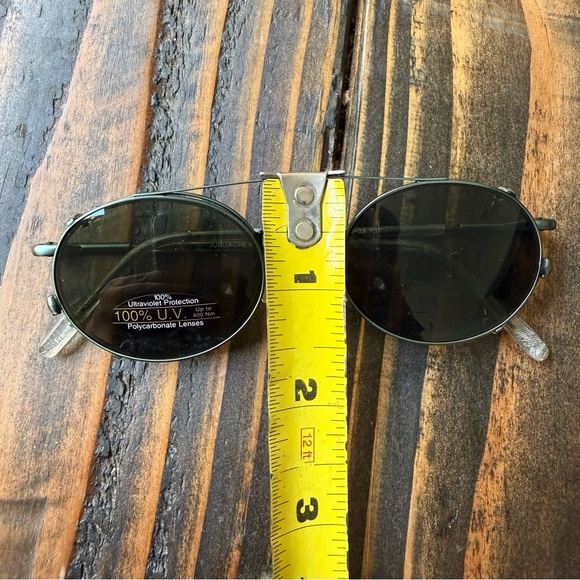 COPY - Jordache Dark Forest Green Clip on Sunglasses - Picture 7 of 7